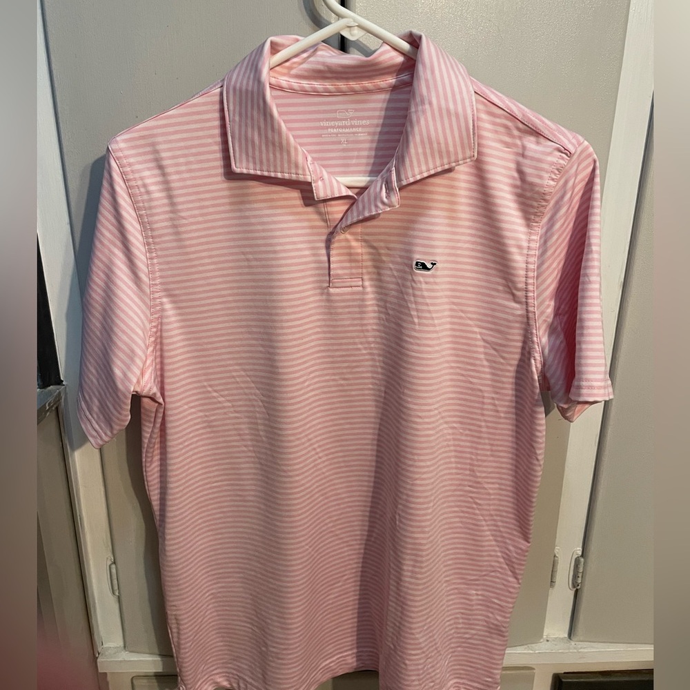 Vineyard Vines Youth XL pink polo